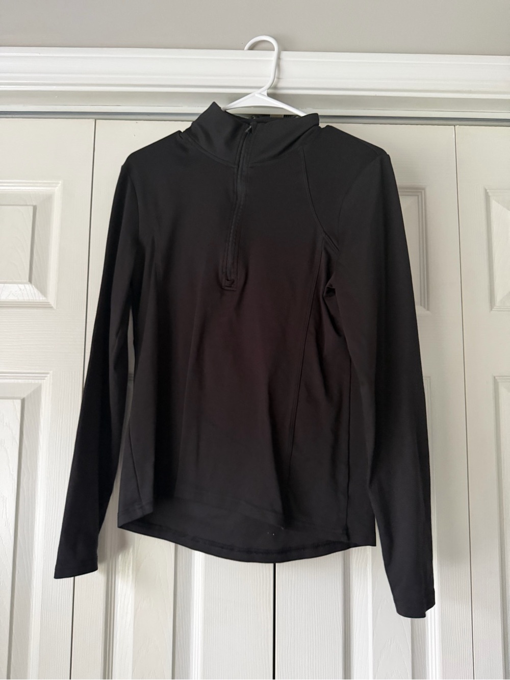 Jockey Black Long-Sleeve Zip-Up Active Top